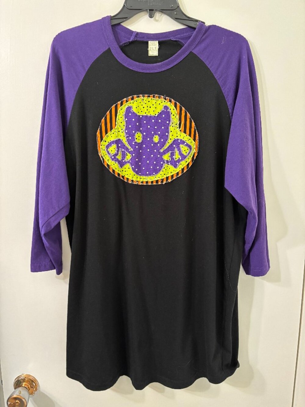 JLT Luxury Cotton 2X Halloween Spooky-Sweet Owl Purple/Blk Tee